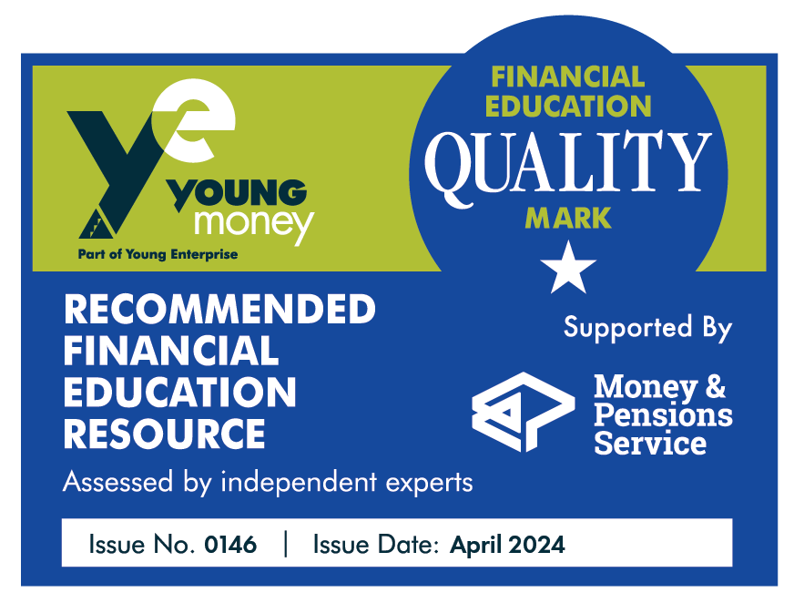 Young money has given us their financial education quality mark and Money and Me is a recommended financial education resource