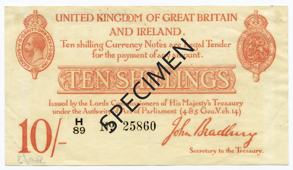 Front of note