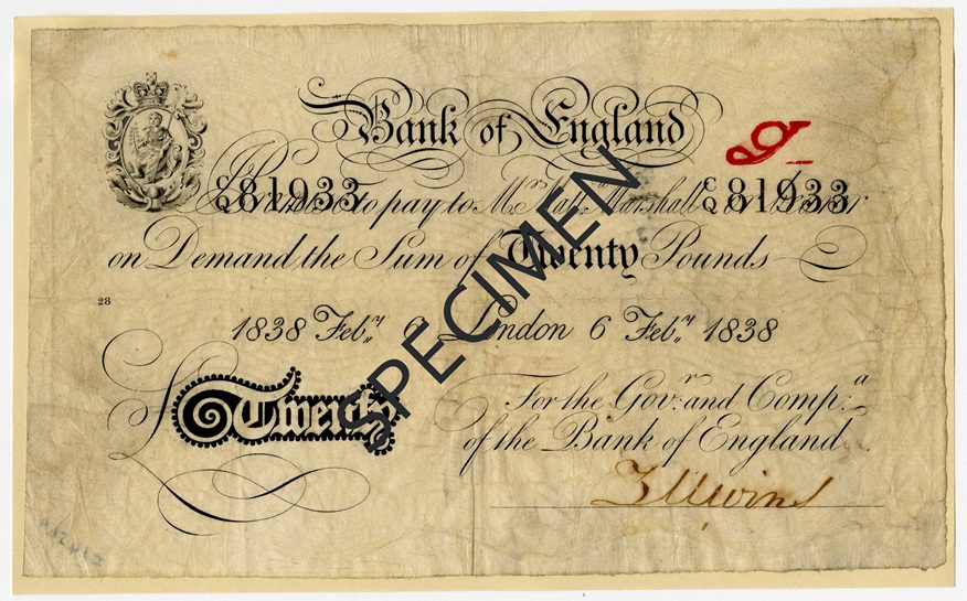 Front of note