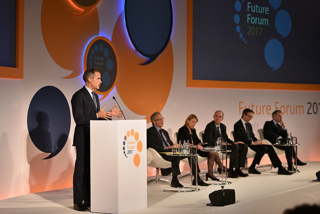 Mark Carney speaking at Future Forum 2017