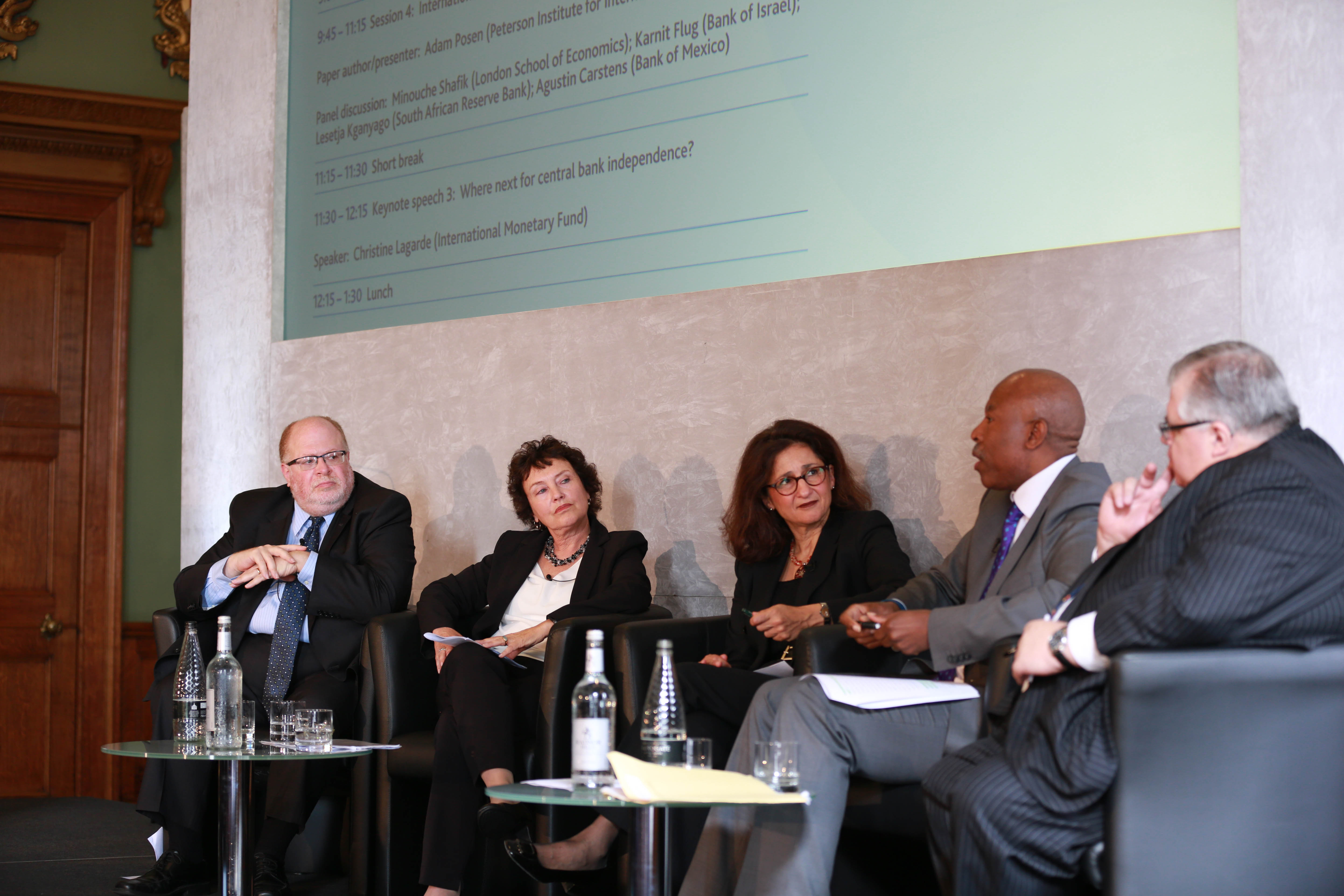 Minouche Shafik chairs the panel discussion