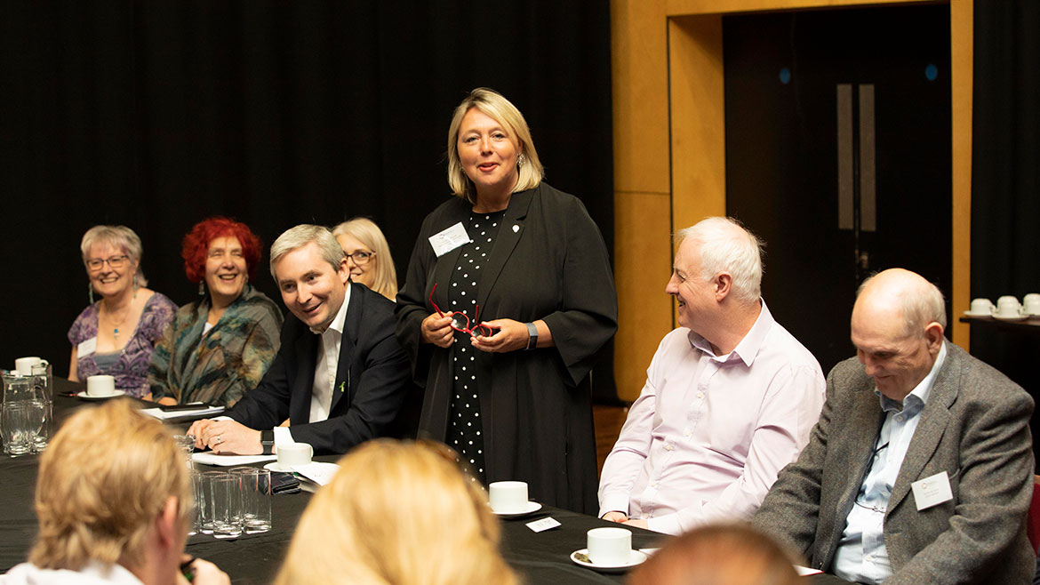 Discussion panel at the Community Forum, Corby