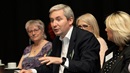 Alex Brazier in discussion at the Community Forum, Corby