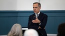 Mark Carney presenting at the Community Forum in Glasgow