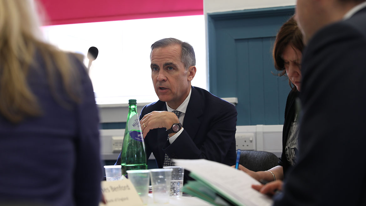 Mark Carney in discussion at the Community Forum in Glasgow