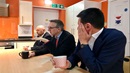 Sam Woods visiting Depaul UK, North East