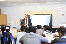 Speaker giving a presentation
