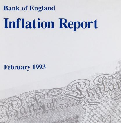 First Inflation Report, February 1993 1993 inflation report publication cover