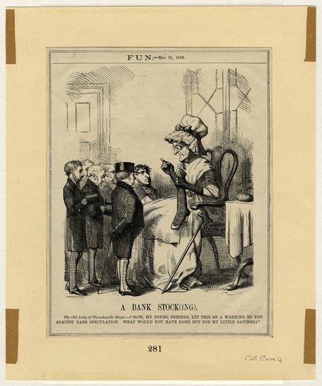 Cartoon of The Old Lady of Threadneedle Street