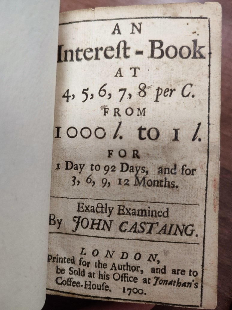 An interest calculation book title page