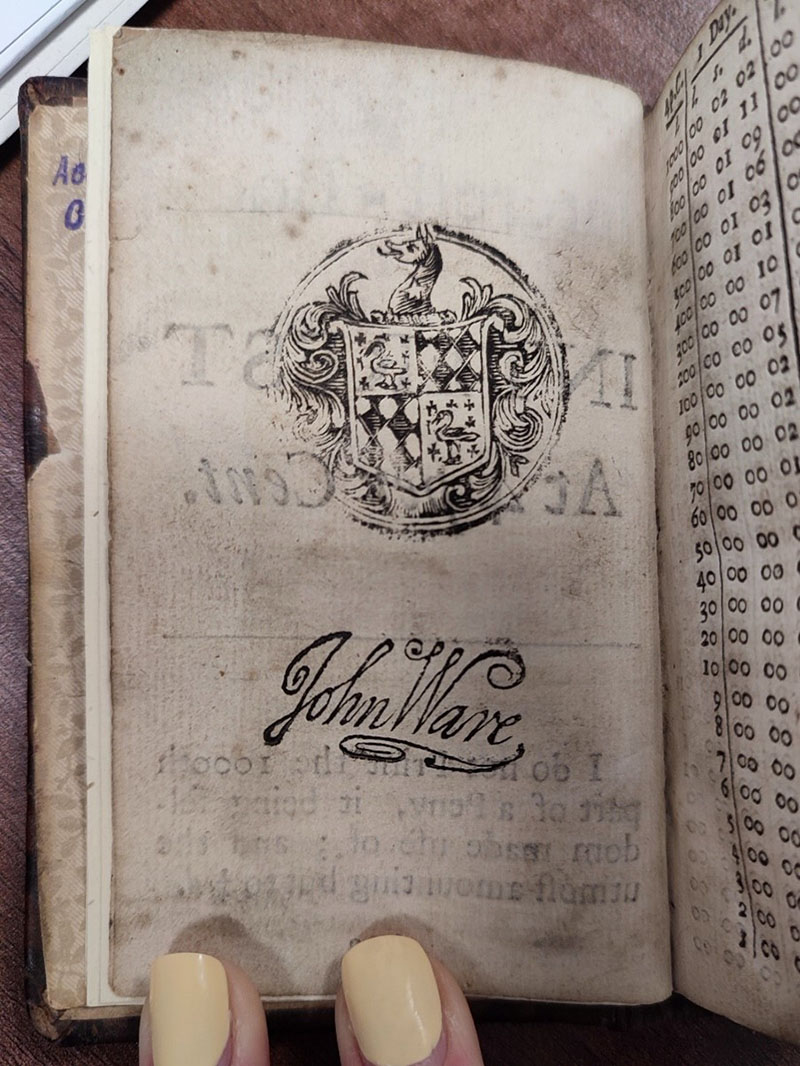 An interest calculation book signature