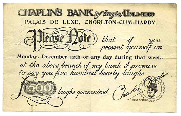 Bank in movies flashnote for Chaplins Bank