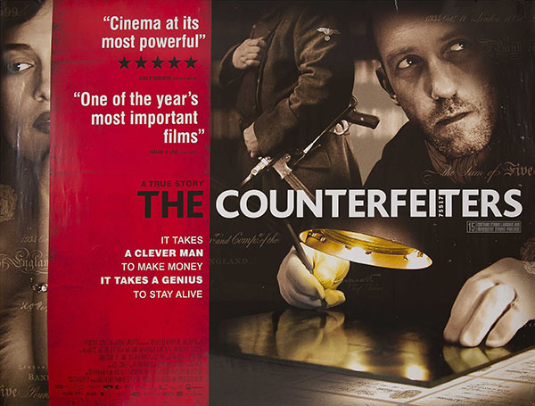 Bank in movies film poster for Die Flscher