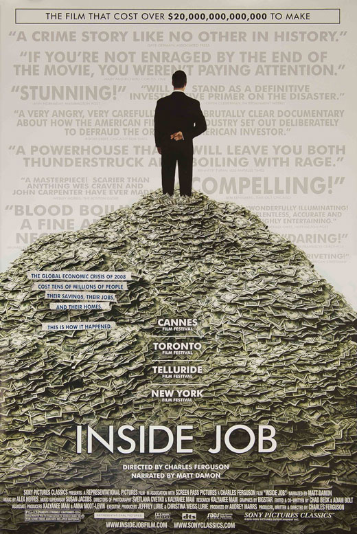 Bank in movies film poster for Inside Job