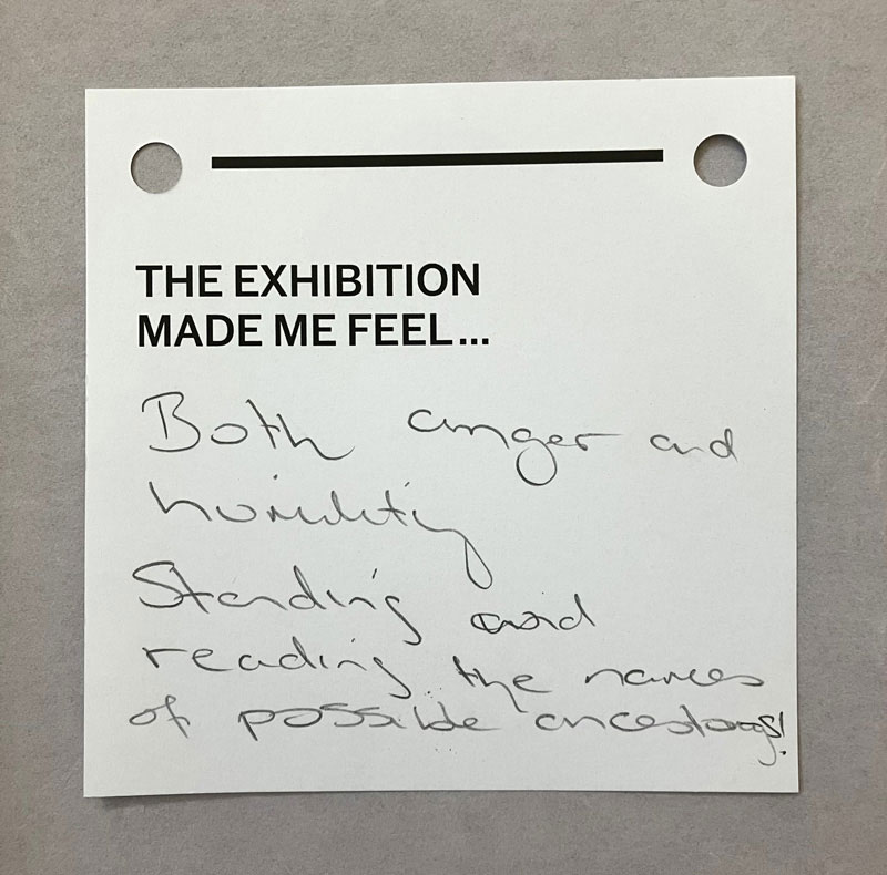 The exhibition made me feel...