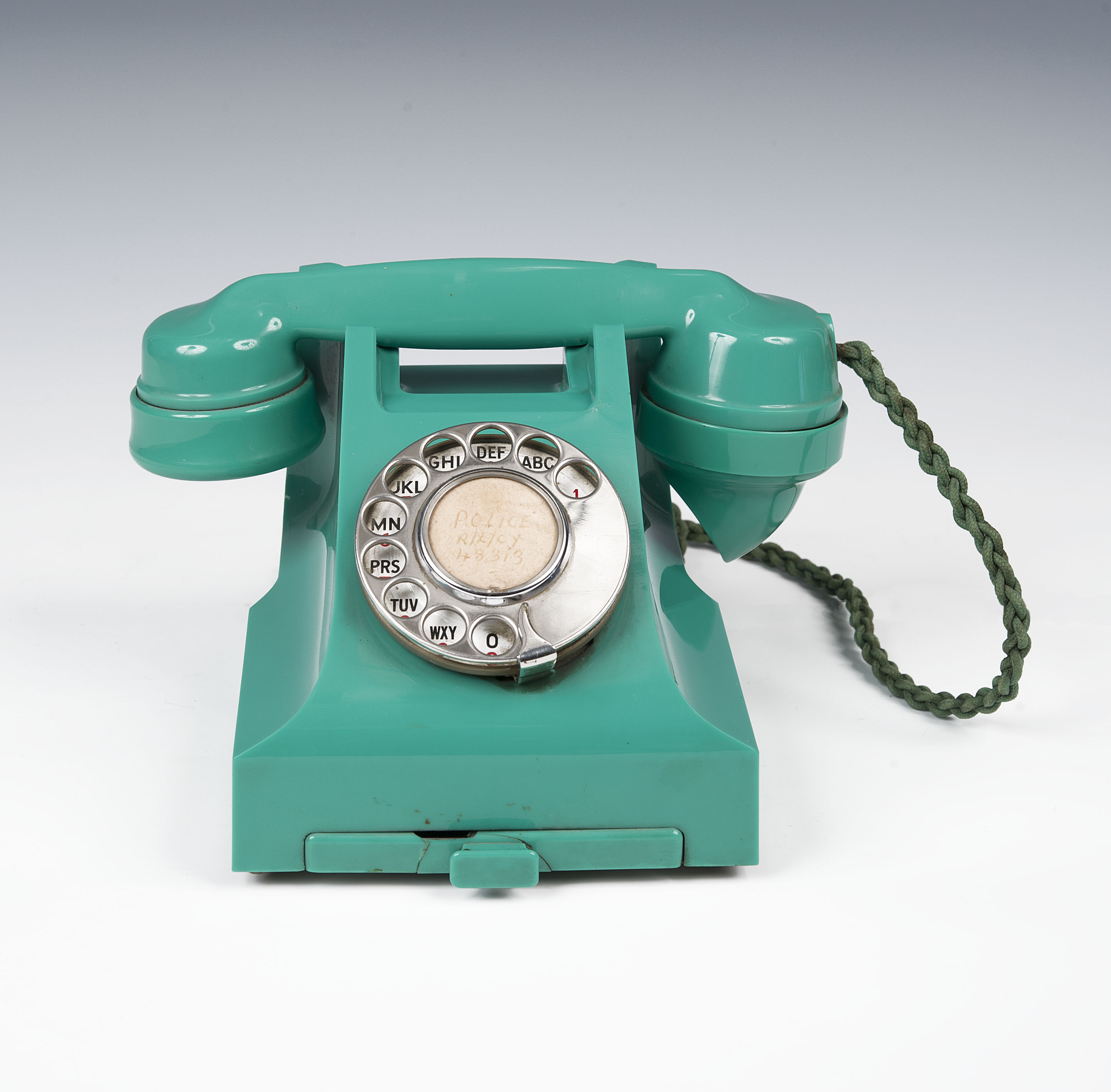 Old telephone made of bakelite 