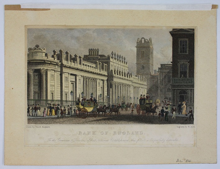 Unknown, The Bank of England (showing Sir John Soane’s extension), 1827, 0084
