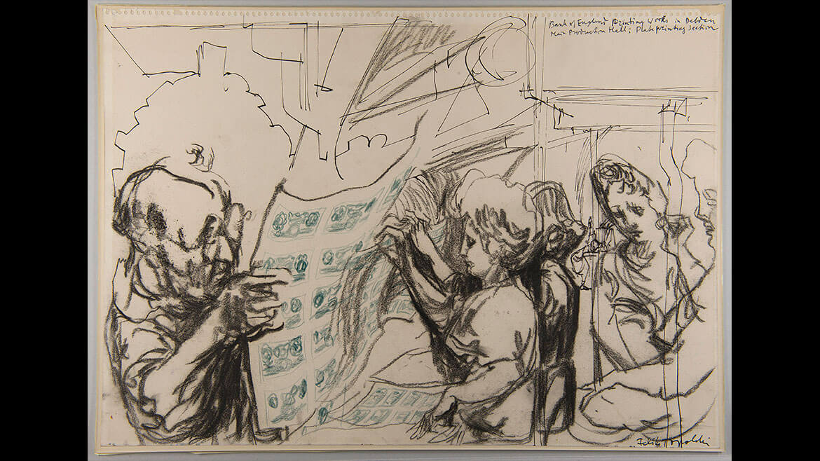 Feliks Topolski, Plate Printing Section, 1957