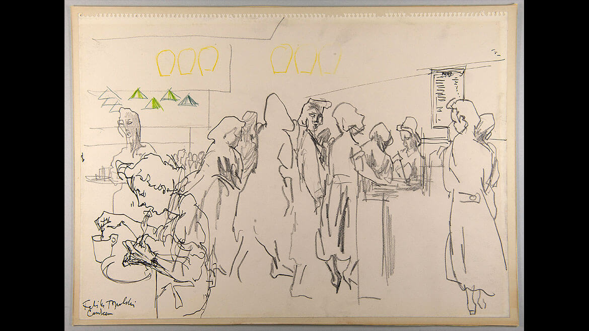 Feliks Topolski, Canteen, 1957