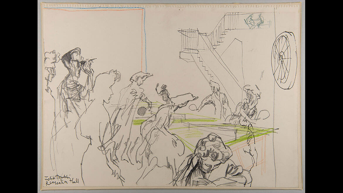 Feliks Topolski, Recreation Hall, 1957