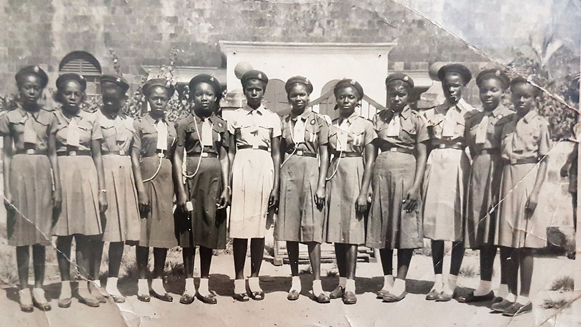Facilitating the personal development of their children was something parents did through their Pardner in the Caribbean and in the UK. One girl in this group of Girl Guides was a seamstress in St Kitts. When she came to the UK, she became a nurse, a senior midwife, and a Pentecostal lay preacher. (Photo: Provided by Museumand)