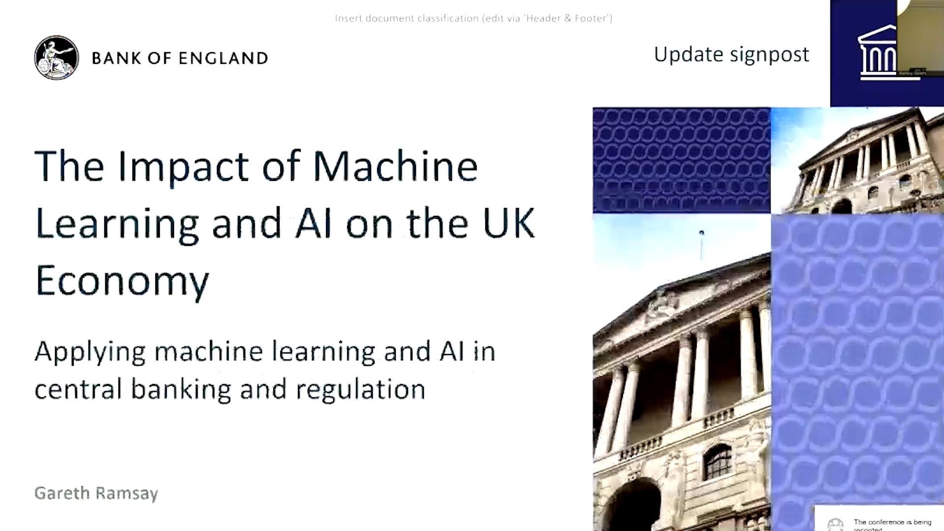 Gareth Ramsey recording for AI conference