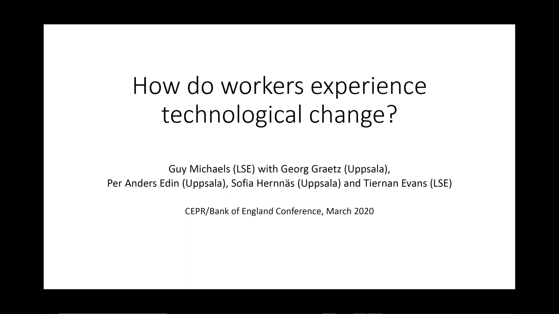 Guy Michaels recording for AI conference